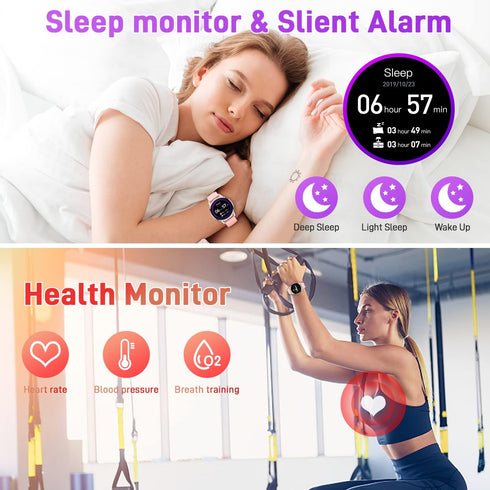 Smart Watch for Men Women Fitness, Bluetooth Smartwatch for Android iPhone, Waterproof Sport Running Digital Watch