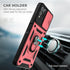 T-Mobile REVVL 6 Pro 5G Case with Slide Camera Cover and 2pcs HD Screen Protector, Military Grade 360° Rotation (Rose