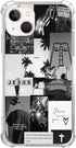 Aesthetic Christian Black Collage Case for iPhone 14, Cool Cute TPU Bumper Cover with Bible Verse Design