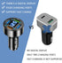 66W Fast Car Charger, 4 Ports Cigarette Lighter USB Charger with LED Voltmeter, QC3.0/Super Port Fast Charging Adapter