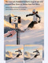 Generic 4-Axis 360 73 Inch Extendable Selfie Stick Tripod Portable Phone Tripod Stand with Anti-Shake Gimbal Rotation