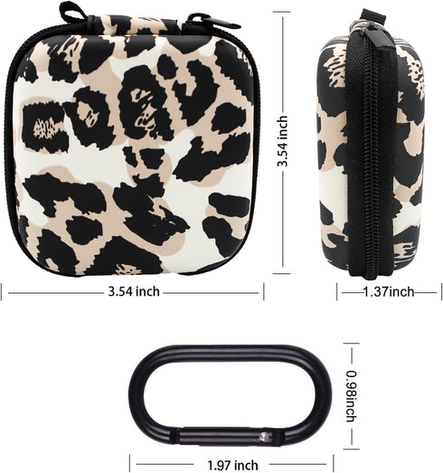 Earbud Case, Headphone Organizer Bag, Hard EVA Shockproof Cover with Carabiner Clip for AirPods Pro and Galaxy Buds