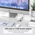 USB A Splitter, USB A Male to 2 Female USB Y Splitter, USB Splitter 1 in 2 Out for Charging and Data Transfer for