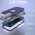 IDweel iPhone 13/14 Case, Blue - Hybrid Shockproof Hard PC & Soft Silicone, Full Body Protection with Screen Protector.