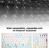 Vikye 2PCS/Pack 84 108 Universal English Keyboard Stickers, Frosted Surface Replacement Mechanical Keyboard Keyboard