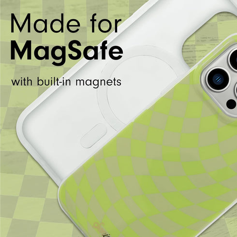 Sonix Case for iPhone 14 Pro, Compatible with MagSafe, 10ft Drop Tested, Checkmate Green