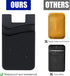 Phone Wallet Stick on, 5Pack Phone Card Holder for Back of Phone Case, Silicone Sticky Credit Card Holder for Cell