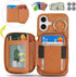 Hamany 17 17 5G 6.3 Inch-Brown for iPhone Case Wallet with Card Holder,for iPhone Phone case Wallet with Zipper