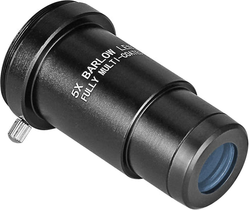 1.25 Inch 5X Barlow Lens Telescope Accessory, Fully Multi-Coated Metal, M42 Thread Camera Connect Interface
