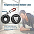 MAIRUI Wired Earbud Case - Earphone Cord Organizer, Soft Silicone Magnetic Holder, Tangle Free (Carbon Black)