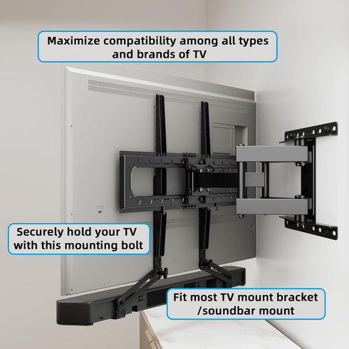 HOME VISION TV Mount Screws - Complete M4, M5, M6, M8 TV Mounting Hardware Kit Set for Most TVs up to 100 inch