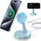 Magnetic Wireless Charger Stand 15W Fast Mag-Safe Charger for iPhone 15/14/13/12 Series with Sleep-Friendly Light for
