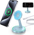Magnetic Wireless Charger Stand 15W Fast Mag-Safe Charger for iPhone 15/14/13/12 Series with Sleep-Friendly Light for