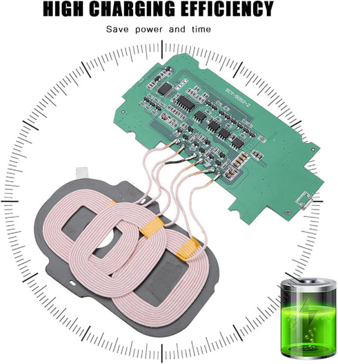 Wireless Charger Transmitter Module, 5V 2A DIY 3 Coils Wireless Charging Module for All Qi Standard Phones