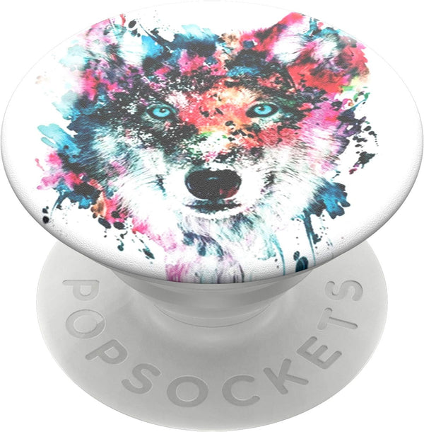 PopSockets 800394 PopGrip - Expanding Stand and Grip with Swappable Top - Wolf