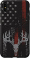 iPhone XS Max American Flag Whitetail Deer Buck Hunting USA FLAG Hunter Case