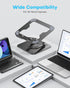 LOXP 360 (10-16") Adjustable Laptop Stand, Computer Stand with Rotating Base, Ergonomic Laptop Riser Mount for Desk