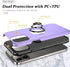 PELEPUES Shockproof Case for iPhone 13 Pro Max, Military Grade Cover with Embedded Finger Ring and Kickstand - Purple