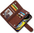 Asuwish Galaxy Note 9 Wallet Case with Flower Leather, Tempered Glass Protector, Flip Stand, Card Holder - Brown