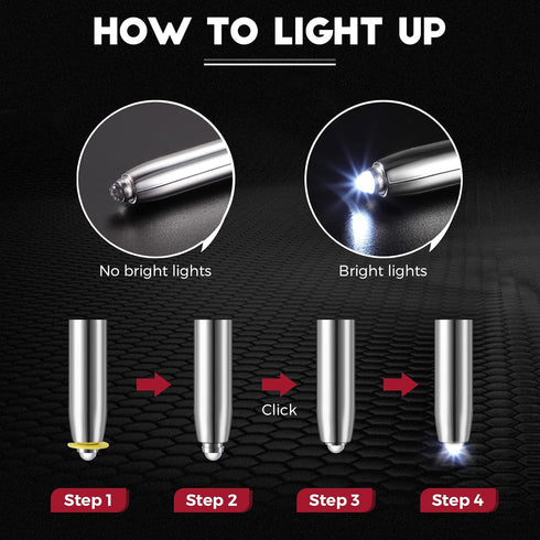 5 Pieces Multi-Function Stylus Pen for Touchscreen Devices, 3 in 1 with LED Flashlight, Ballpoint, Invisible Ink (Black)