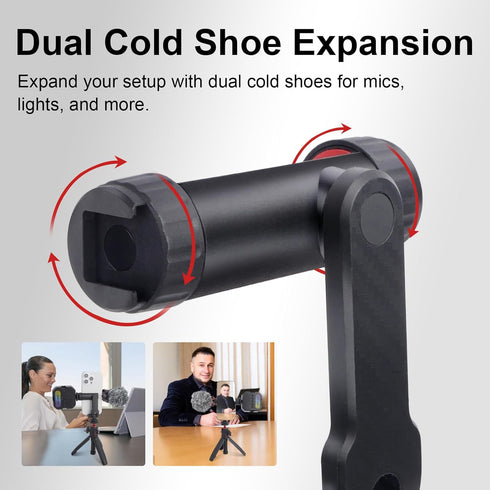 Mechrig 360 Shoe/3-Section (SY028) Extendable Mini Tripod Selfie Stick Kits, Vlogging Tripod Camera Handheld with Ball