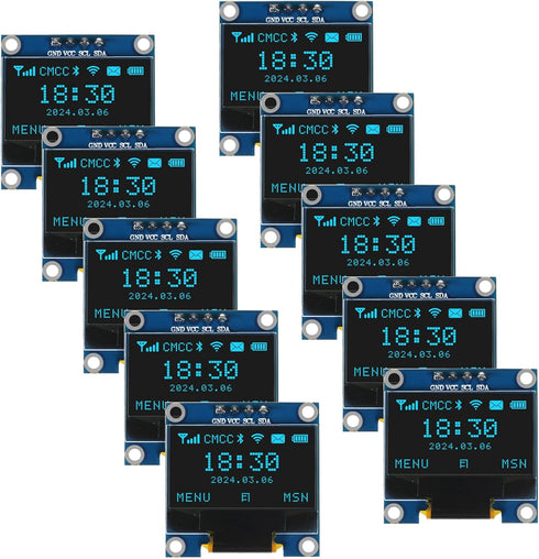 AITRIP 10 Pieces 0.96 Inch OLED I2C IIC Display Module 12864 128x64 Pixel