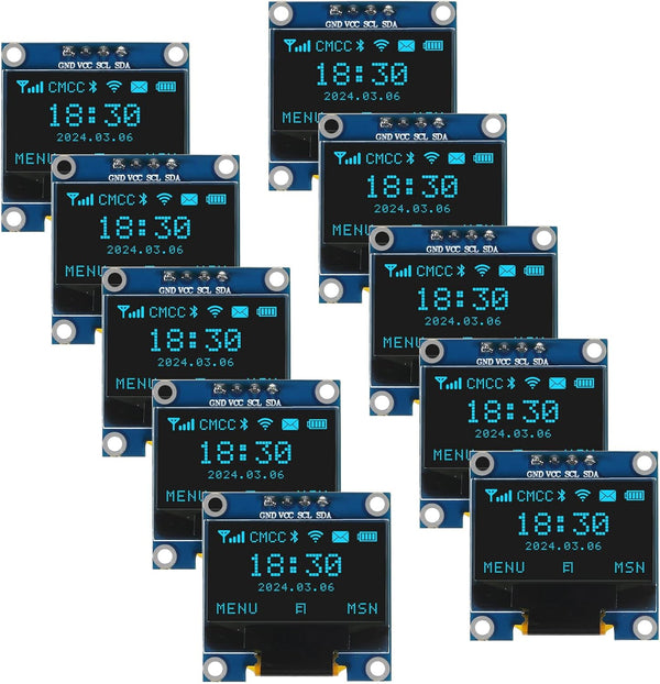 AITRIP 10 Pieces 0.96 Inch OLED I2C IIC Display Module 12864 128x64 Pixel