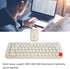 Keyboard Mouse Combo, 2.4G 68 Retro Silent Keys Set, Energy Saving Low Consumption Mini Portable Office Keyboard Mouse