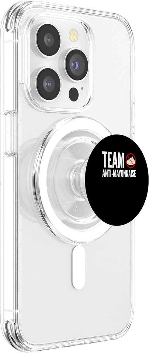 Funny Anti Mayonnaise Design Idea Team Anit Mayonnaise Hater PopSockets MagSafe PopGrip for iPhone