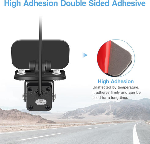 Dash Cam Rear Camera Mount, Universal Rear View Camera Rear Window Mount, Easy to Install, 2 PCS