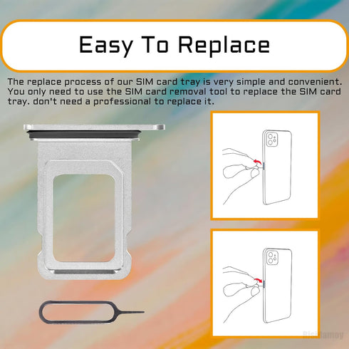 Risidamoy 10 A1865 A1901 A1902 for iPhone X Silver SIM Card Tray Holder Replacement Single SIM Version for iPhone Card