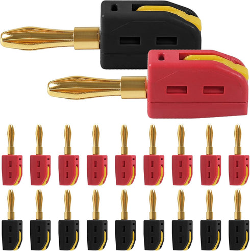 20Pcs 4mm Banana Plug Quick Connect Speaker Wire Connectors 32A 250V, Insulated