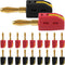 20Pcs 4mm Banana Plug Quick Connect Speaker Wire Connectors 32A 250V, Insulated
