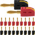 20Pcs 4mm Banana Plug Quick Connect Speaker Wire Connectors 32A 250V, Insulated