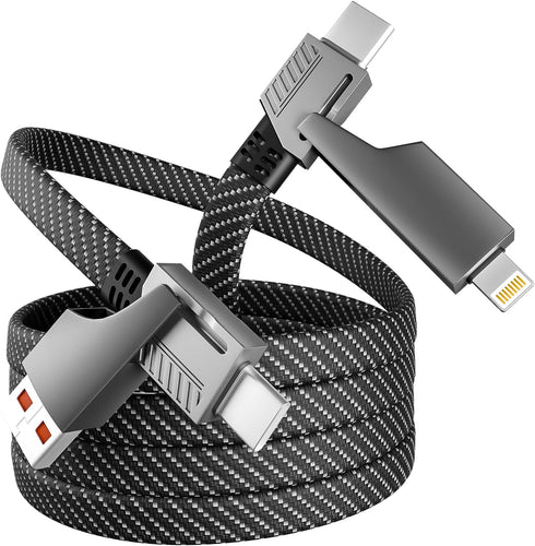 4 in 1 Charging Cable Fast Charging 65W, USB C Cable 4-in-1