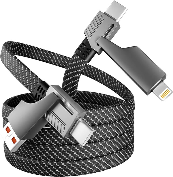 4 in 1 Charging Cable Fast Charging 65W, USB C Cable 4-in-1