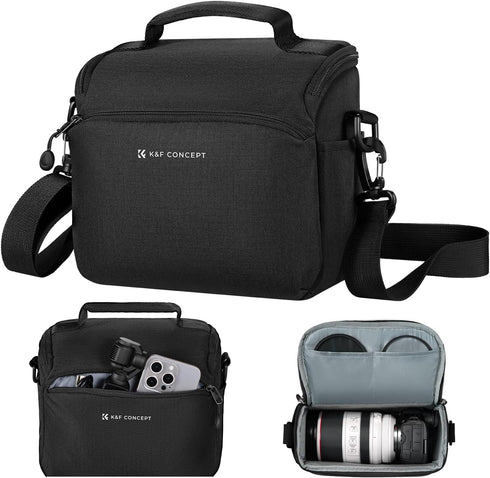 K&F Concept Small Camera Sling Bag, Crossbody Case for DSLR/SLR, Cute Compact Shoulder Photography Bag
