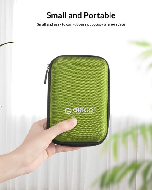 ORICO Hard Drive Case 2.5 inch External Drive Storage Bag, Waterproof Shockproof for Organizing HDD and Accessories,
