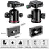 Manbily Ball Head Tripod Head - 360° Panoramic Monopod with Metal Aluminum Body, Extra Arca Swiss Plate, 17.6lbs Load