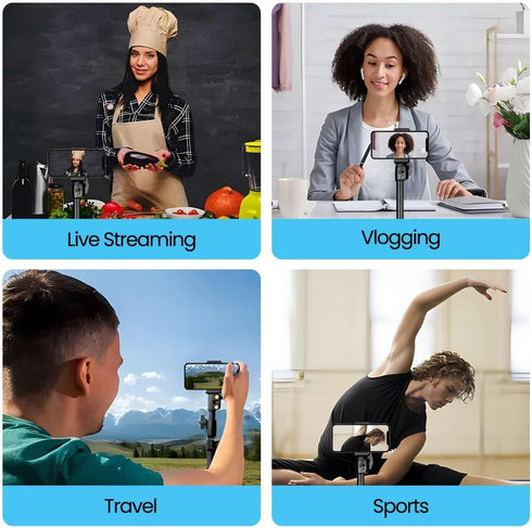 TONSNVITAE 47.2" Adjustable Phone Tripod & Selfie Stick, Camera Tripod Stand with Phone Holder Compatible