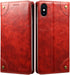 SINIANL iPhone XR Case, Leather Wallet Folio Book Design Flip Cover with Stand and ID Slot for iPhone XR