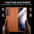 Samsung Galaxy Z-Fold-6 Case with Screen Protector, Slim Hinge Lightweight Stand, Wireless Charging - Orange