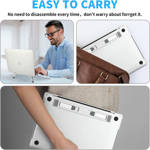 vovotou 10-17 Riser for Desk,Pop up Laptop Stand,Adjustable Height Self-Adhesive Portable Laptop Stand with Feet
