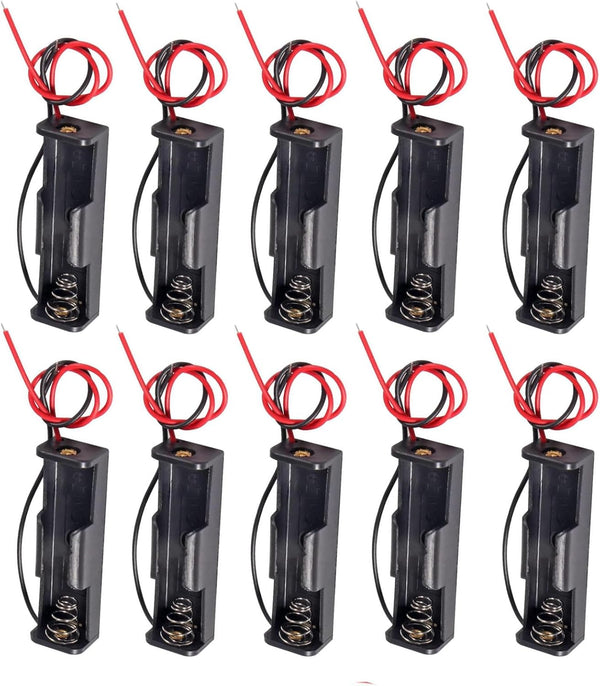 hrsyyl 10pcs Single AA Battery Holder 1x 1.5V AA Battery Holder AA Battery