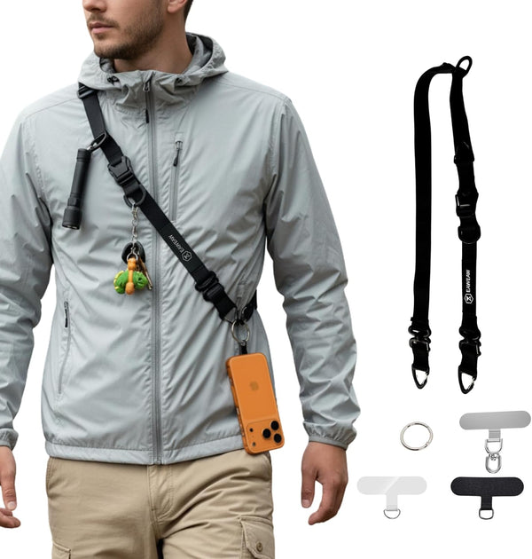 EAWEAW Heavy Duty Phone Lanyard Crossbody, Thick Adjustable Strap for iPhone & Android,