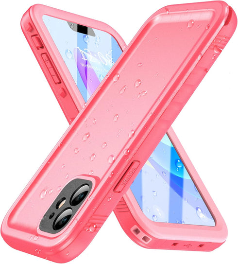 SPORTLINK Pink Waterproof Shockproof Case for iPhone 11, Full Body Heavy Duty Underwater Dustproof Protection