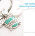 Allengel Bee Phone Ring Holder, Cute Finger Kickstand with Crystal for iPhone or Smartphone Cases, Silver Turquoise
