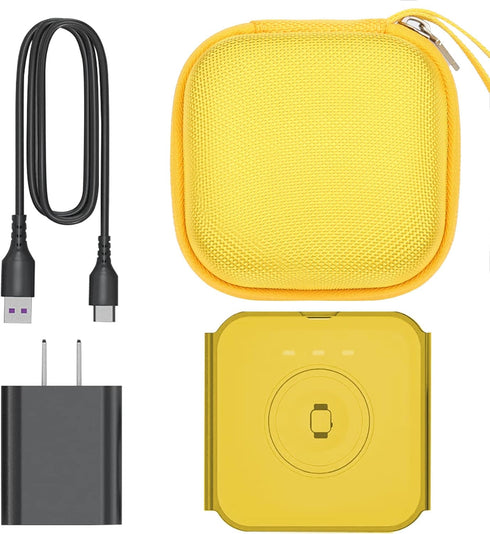 khanka Hard Travel Case for Iseyyox/RTOPS/Hicober/UCOMX Nano 3 in 1 Wireless Charger, Case Only (Yellow)