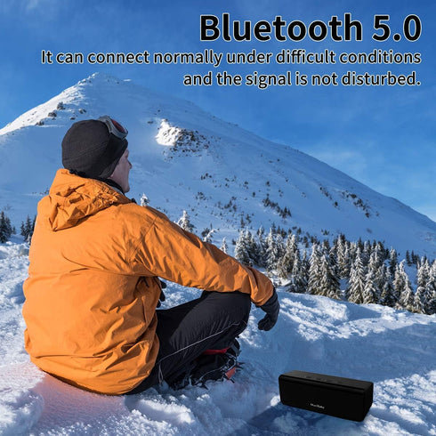 MusiBaby Bluetooth Speaker, Waterproof Portable Speaker with Booming Bass, Stereo, Dual Pairing, 24H Playtime, Wireless