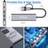 Denlane 3.0 5 2 4-Port 3.0 1000Mbps RJ45 USB C USB to Ethernet Adapter, in Gigabit USB Ethernet Hub for Laptop